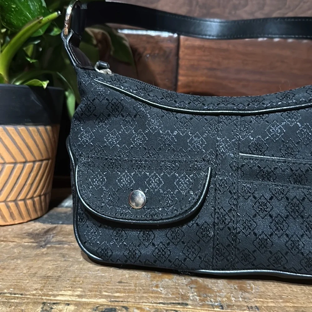 Villager Black Diamond Pattern Mini Hobo Bag